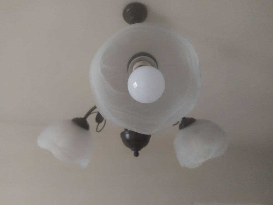 Żyrandol, lampa sufitowa + żarówki.