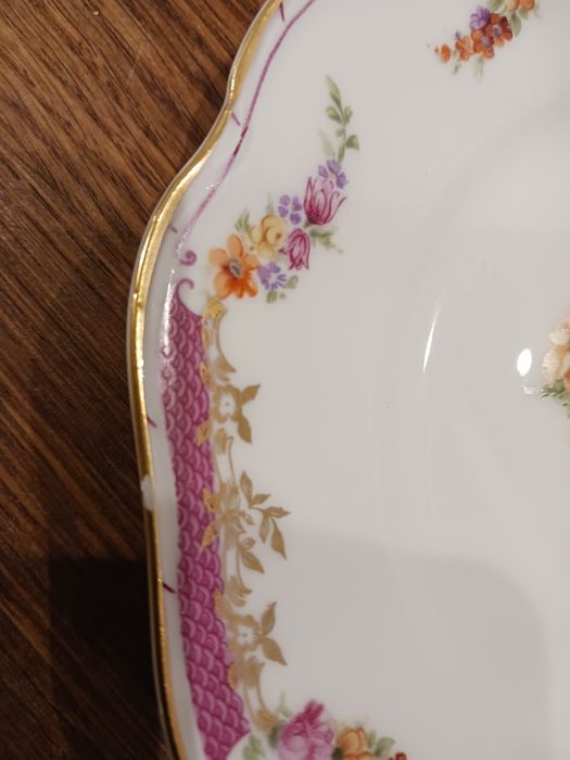 Przedwojenny Rosenthal Chryzantheme Alt Franken serwis kawowy herbata