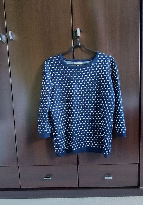 Klasyczny Granatowy Sweter Hampton Republic | Kropki | M