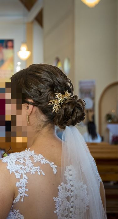 Grzebyk ślubny spinka