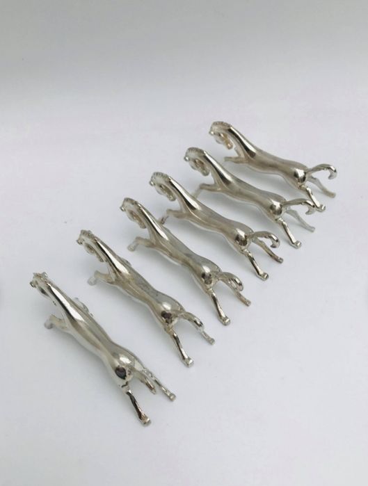 suporte para facas, porta-facas, conjunto de 6 peças de metal banhado