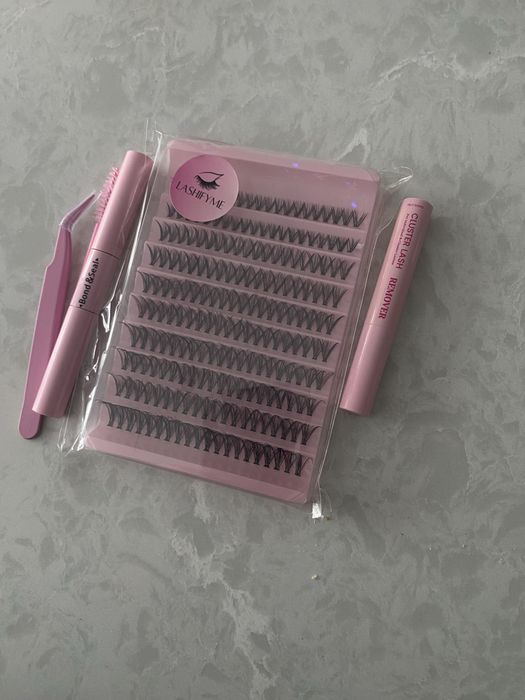 Набір пучкових вій 40D — 200 пучків + повний комплект