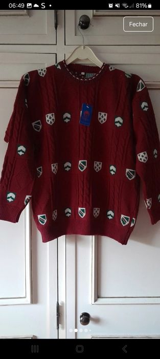 Camisola de malha nova estilo harry potter