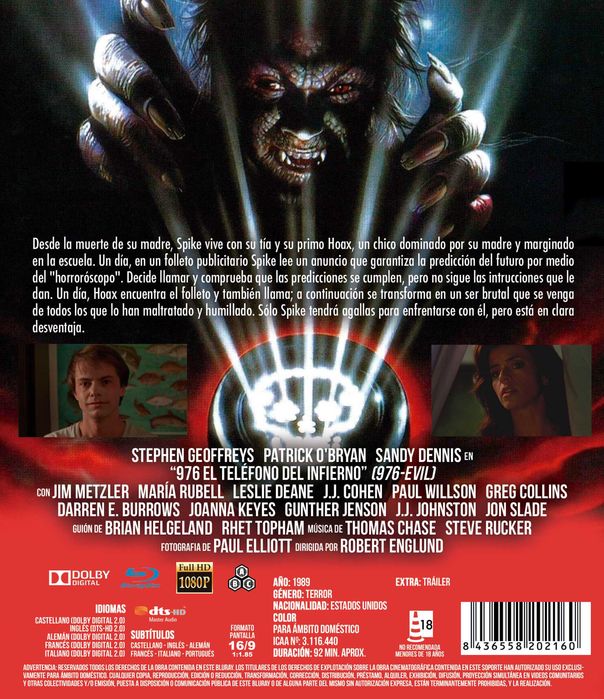 976-El Teléfono Del Infierno/976-Evil (Blu-Ray)
