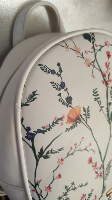 Plecak Wittchen biały w kwiaty