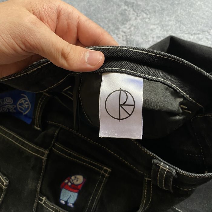 Шорти від polar big boy джинсові чорні оверсайз, вільний крой біг бой