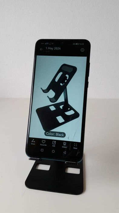 Suporte de mesa para telemóvel e tablet, dobrável, de alumínio.