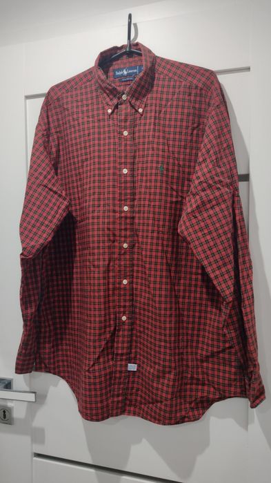 Polo Ralph Lauren koszula męska czerwona krata rozmiar L