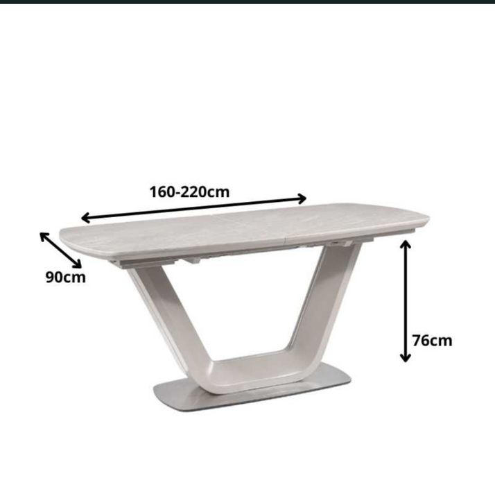 Stół rozkładany stan bdb Armani Ceramic szary 160cm-220cm