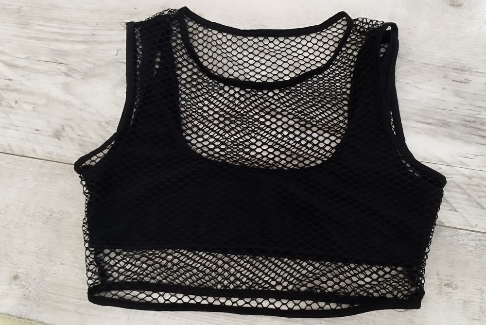 Nana czarna siatkowa bluzeczka, s