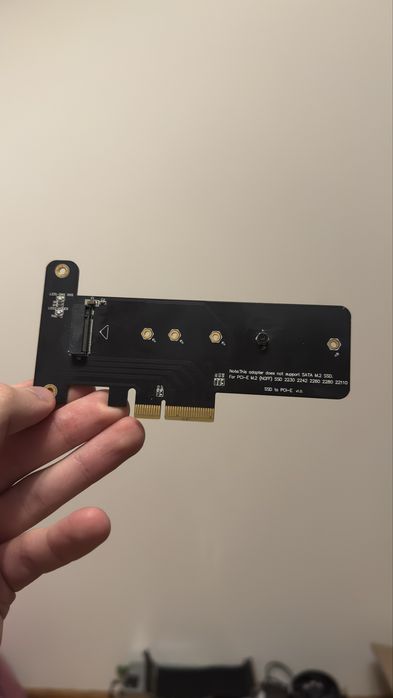 Pci-e x4 to Pci-e m2 nwme