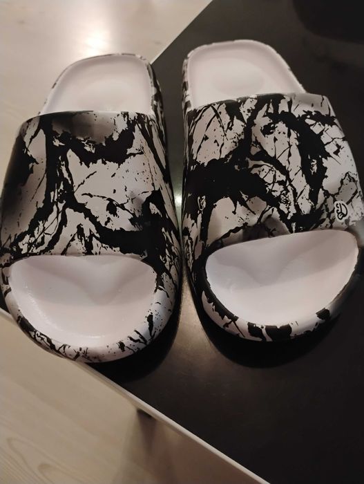 Klapki dedoles 36 chunky biało czarne nowe