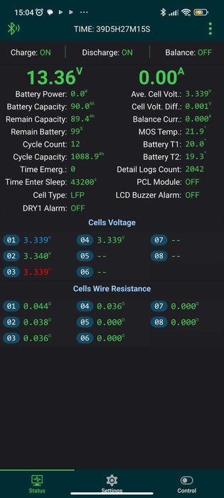 Акумулятор 90Ah - LiFePO4 12в (1200 ватт) JK BMS