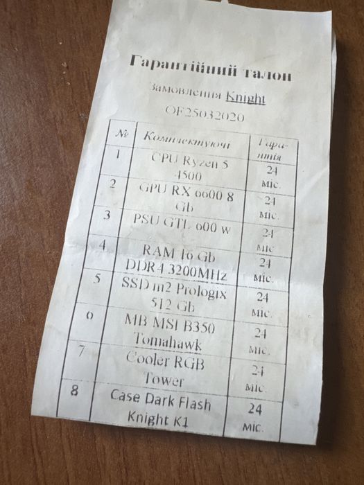 Продам Игровой компьютер, полную сборку