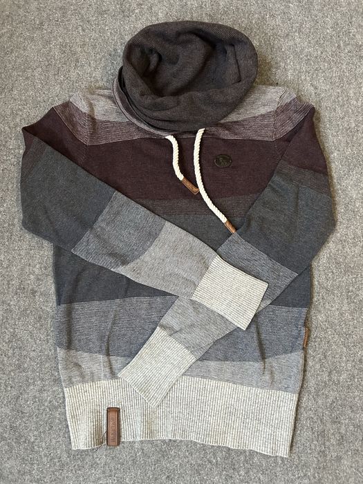 Naketano sweter S 36 bluza z kominem baklażanowa #naketano