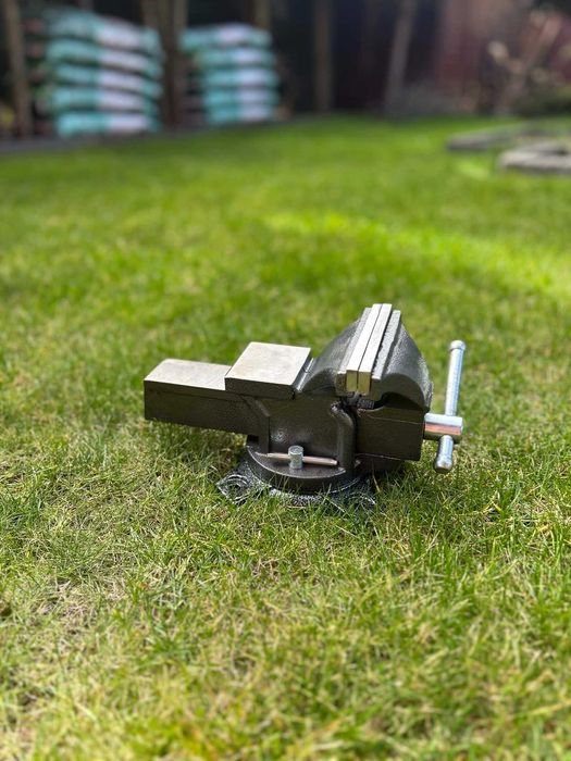 Imadło warsztatowe 125mm obrotowe z kowadłem mocne Ślusarskie NOWE MOCNE!