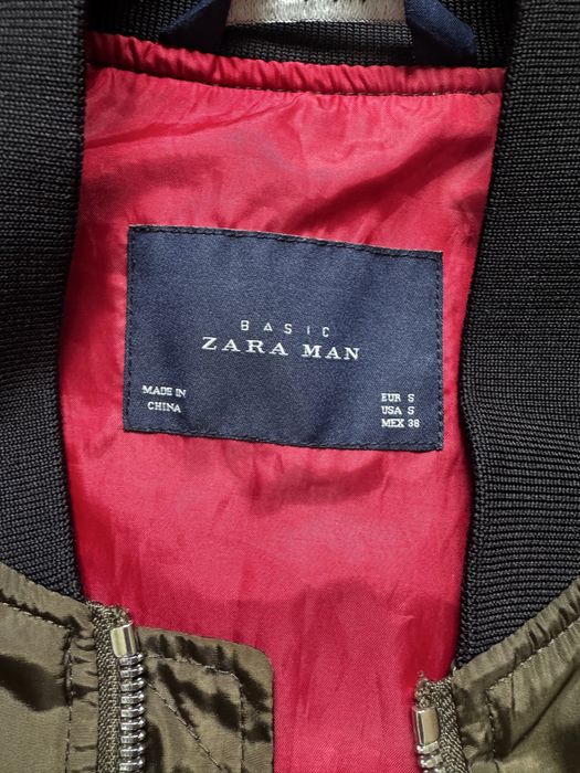Kurtka bomberka Oliwkowa Zara Unisex S