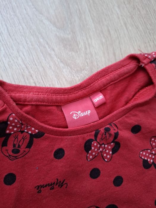 Pepco Disney Minnie Mouse bluzka z długim rękawem czerwona rozmiar 134