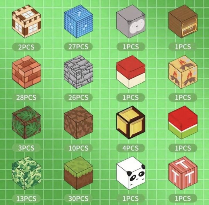 Klocki magnetyczne Minecraft 150 elementów