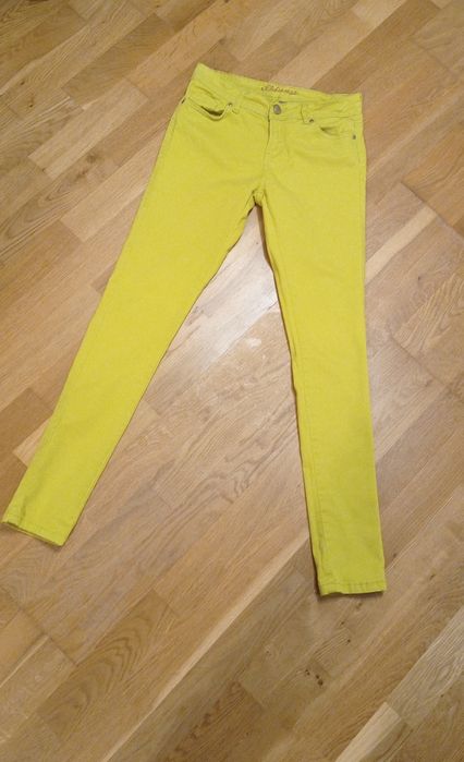 Denim Co. żółte spodnie skinny, r. 36