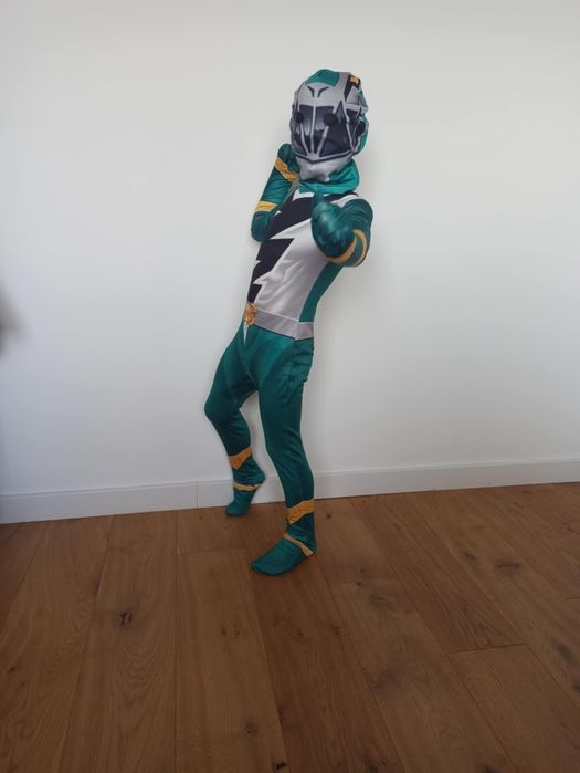 Nowy strój kostium Zielonego Power Rangers Tommy (Rozm.130)