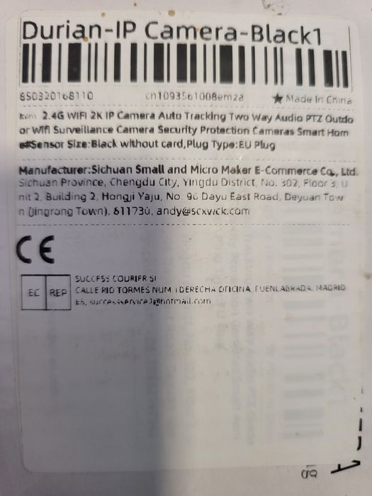 Câmara wi-fi rotativa