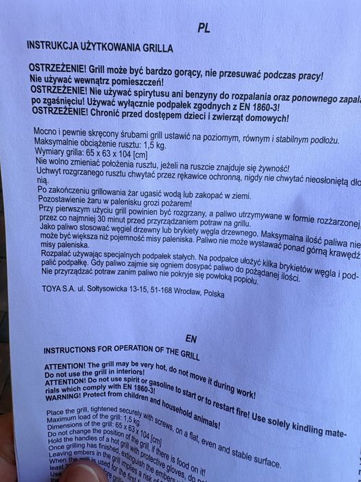 Yato grill klasyczny na węgiel drzewny