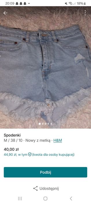 Spodenki poszarpane