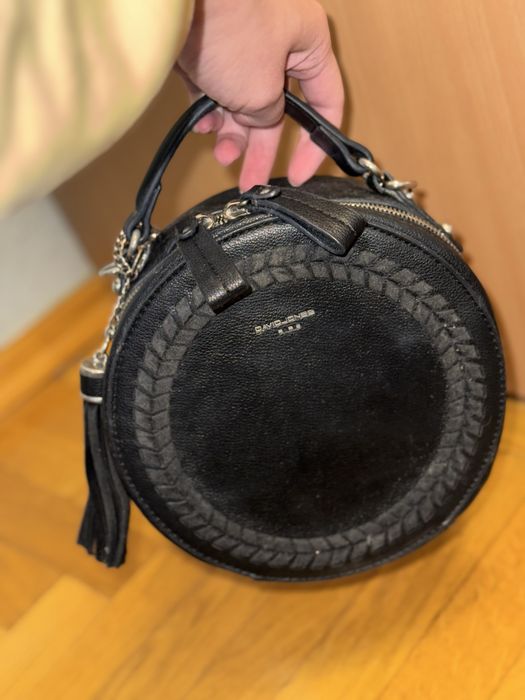 Жіноча сумка кругла David Jones, чорна