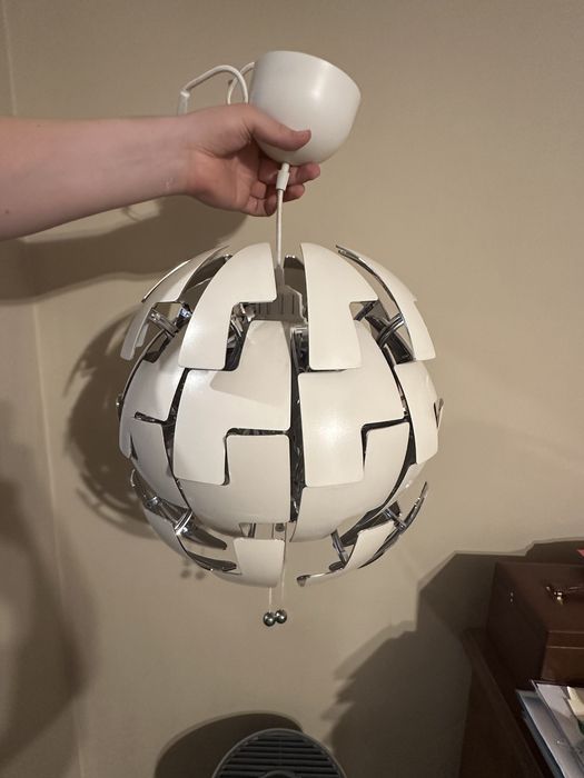 Lampa wisząca  kula duża 43 cm po otwarciu