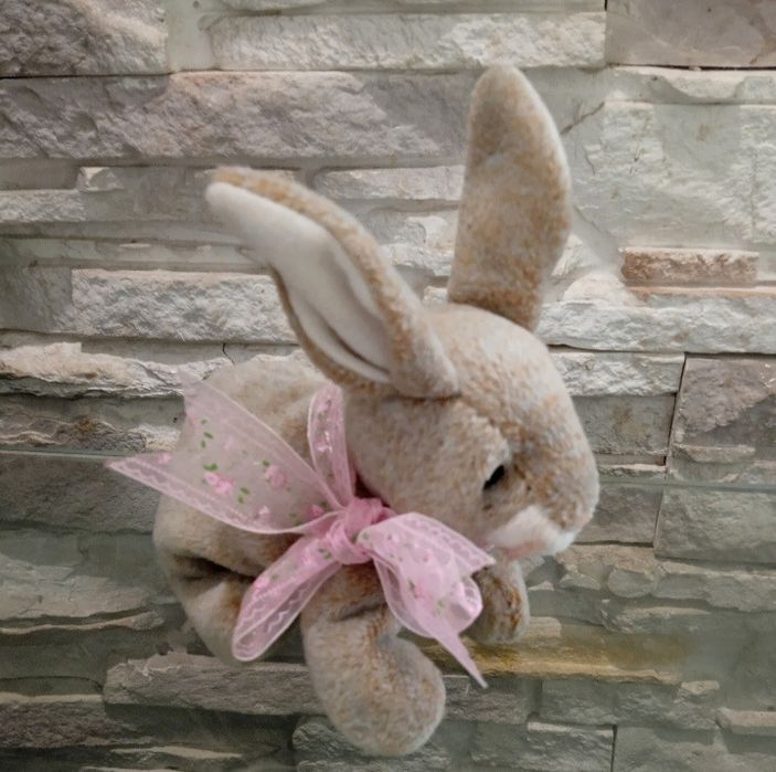 Мягкая игрушка кролик, зайчик винтажный