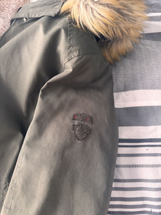 Kurtka zimowa parka damska, kolor khaki, rozmiar S
