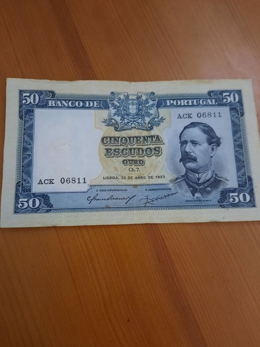 Nota de 50 escudos 1953 Portugal