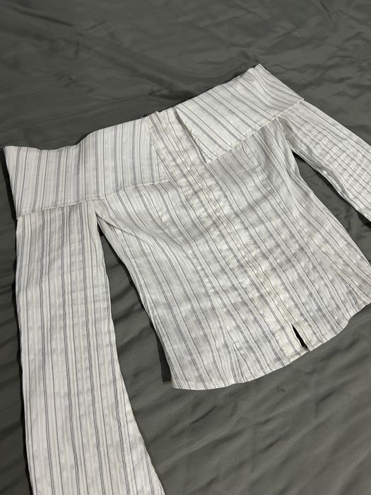 рубашка з відкритими плечима в стилі office sirens