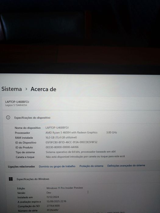 Portátil Lenovo Legion 5