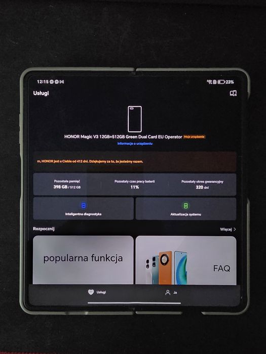 Honor Magic V3 12/512GB Zielony Tundra Green
