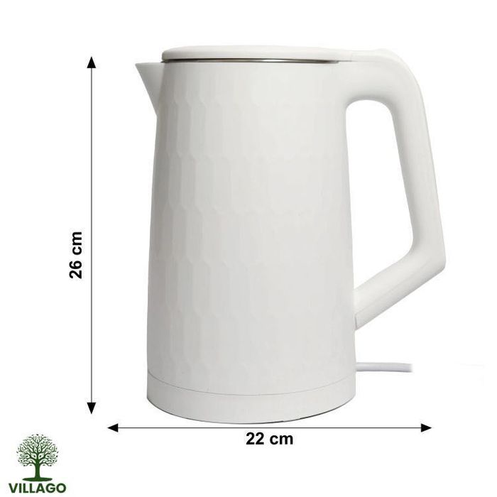 NOWY CZAJNIK Villago Elektryczny 1.8l 1500W bezprzewodowy biały