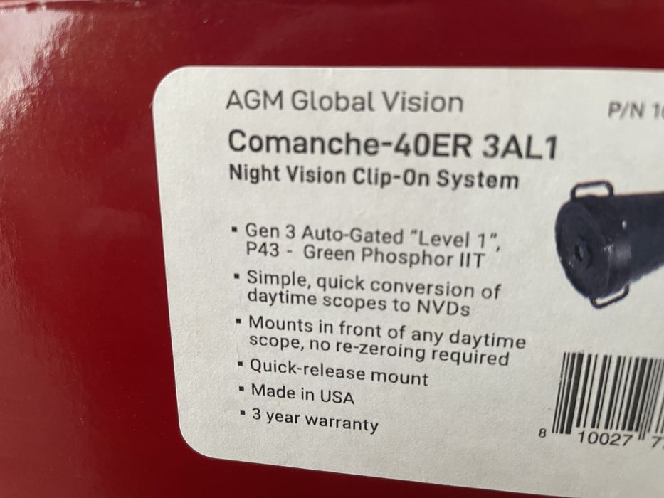 Оптика AGM Global Vision Comanche-40ER 3AL1 NightVisionClip