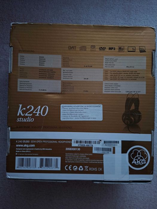 OKAZJA!!! Profesjonalne studyjne słuchawki AKG K240