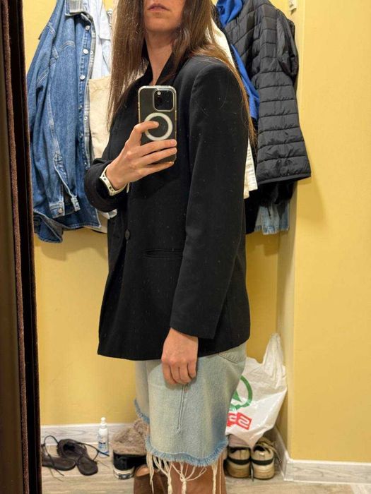 Піджак чорний, ZARA оверсайз, XS йде на S,M