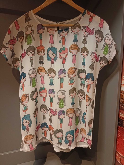 Damski T-shirt z rysunkiem