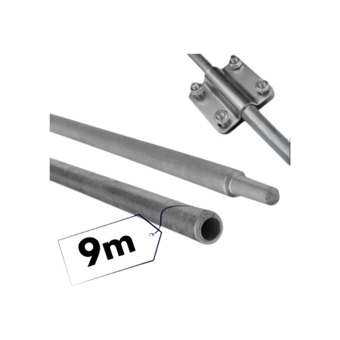 Pręt uziomowy FI16 pionowy ocynk ogniowy UZIOM - 9m + złącze krzyżowe