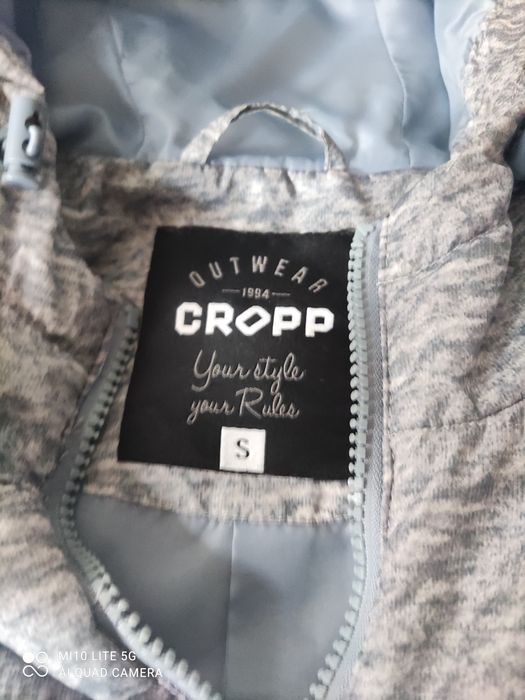 Błękitno szara Kurtka Cropp
