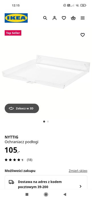 NYTTIG ochraniacz podłogi IKEA