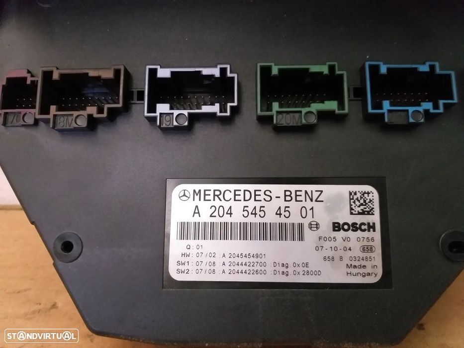 Caixa de fusiveis Sam Mercedes W204 C200 C220 C250 C350 A20454.54501