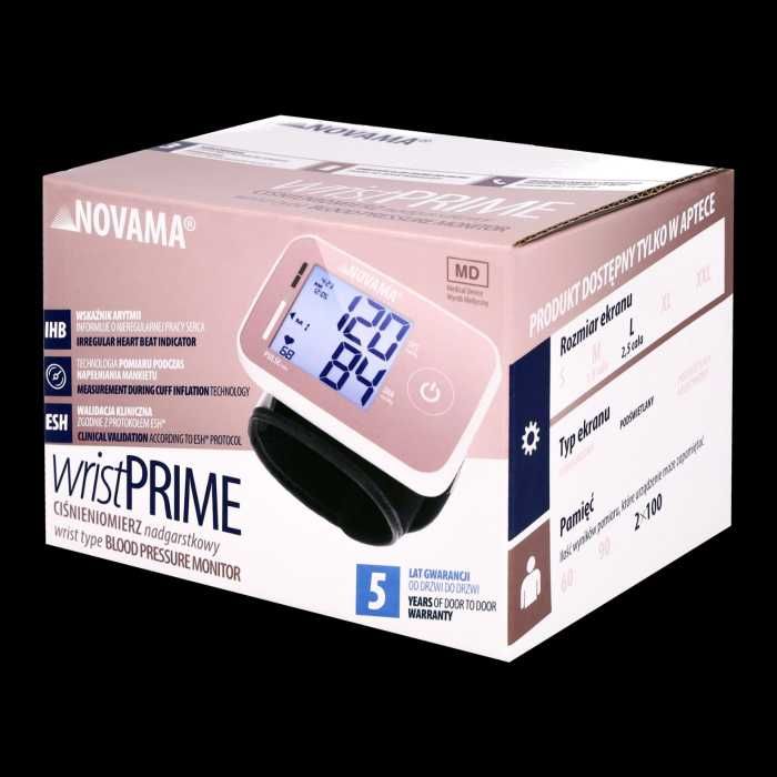 Ciśnieniomierz nadgarstkowy, wykrywanie arytmii NOVAMA WRISTPRIME PINK