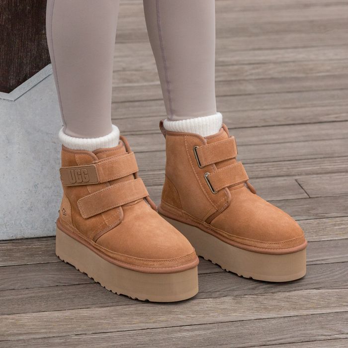 Уггі UGG Neumel Platform Chukka Chestnut premium | Угги натуральные жіночі