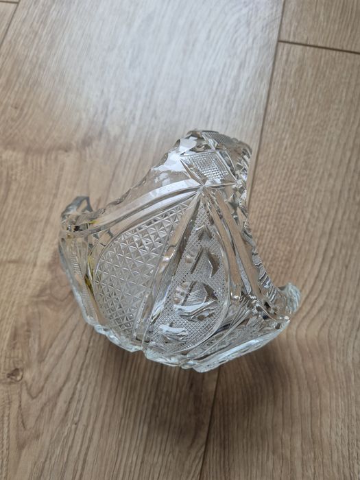 Kryształ PRL kryształowym koszyk koszyczek miseczka