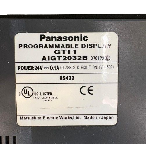 Programowalnym panelem HMI z serii GT11   Panasonic AIGT2032B  PLC