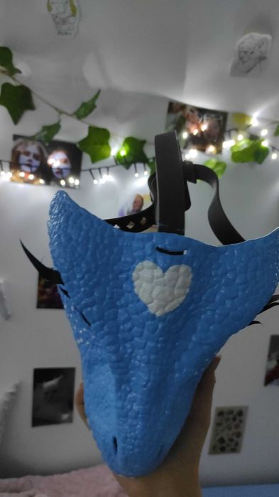 Dino maska niebieska